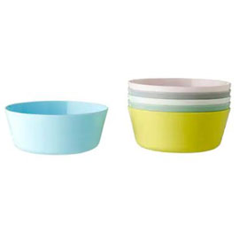 6 Bowls Mixed Colours Pack